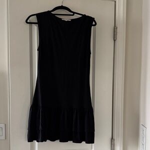 Et Clet Black Sleeveless Ruffle Hem Dress